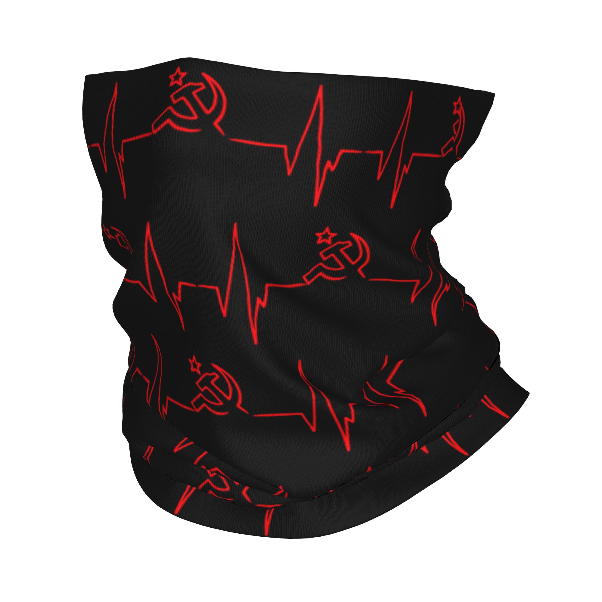 Neck Warmer Tube - Custom Heartbeat Russian Flag Russia CCCP