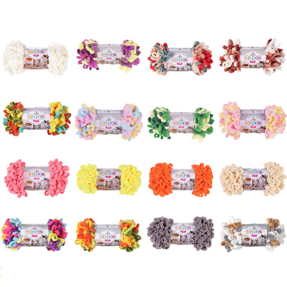 Woven Scarf Blanket - 100g/Roll Finger Loop Yarn Thread Puffy
