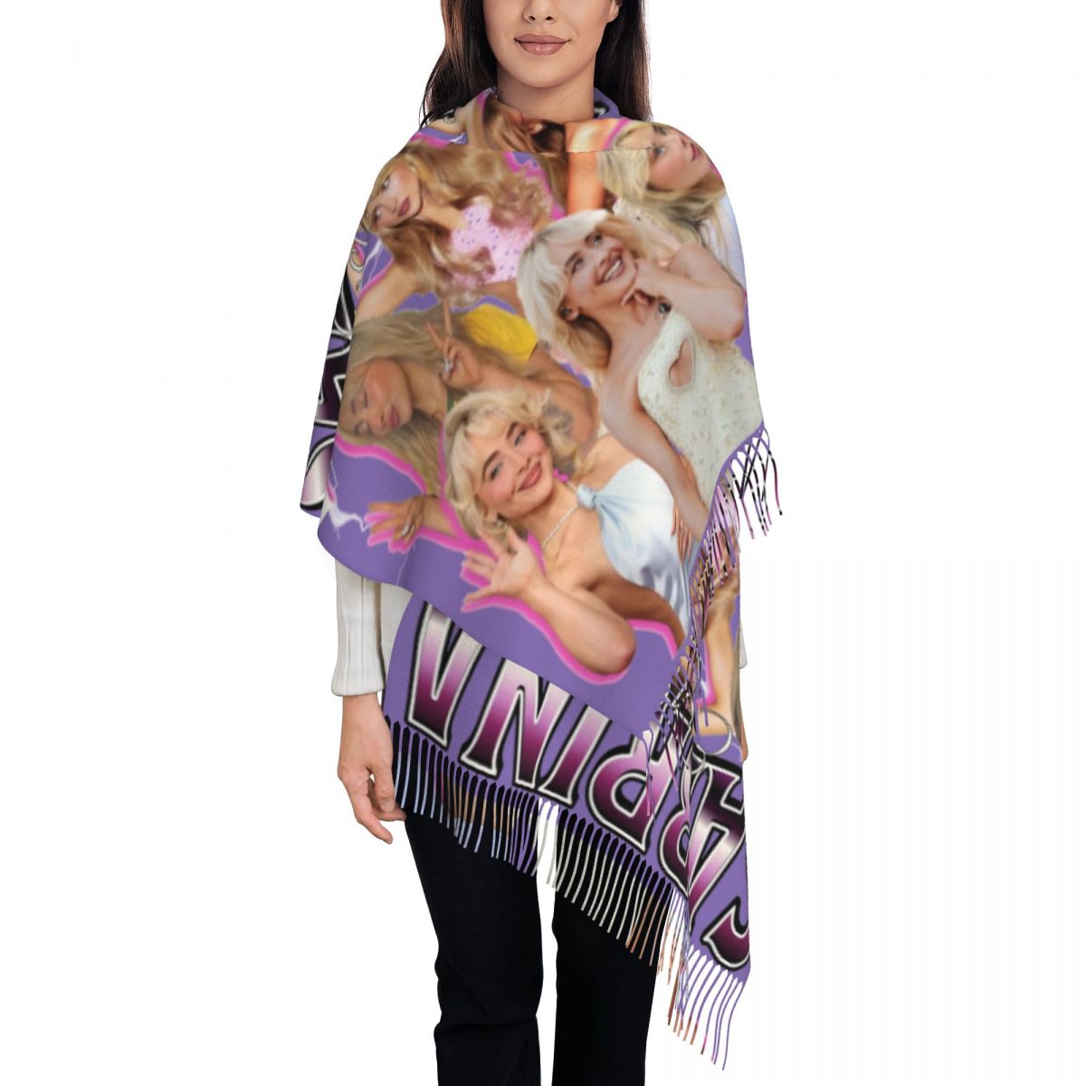 Pashmina Wrap Large - Sabrina Carpenter 90s Shawl Wrap Women
