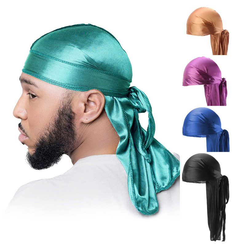 Bandana Doo Rag - 5Pcs New silk Durag Bandana Turban