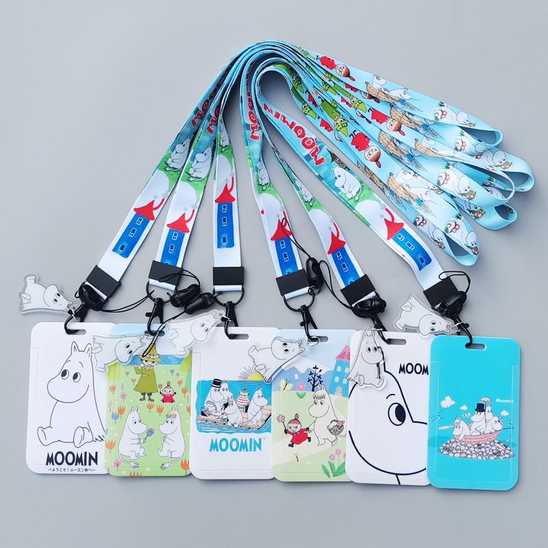 Lanyard Badge Holder - Moomin Cartoon Hard Card Holder Heat