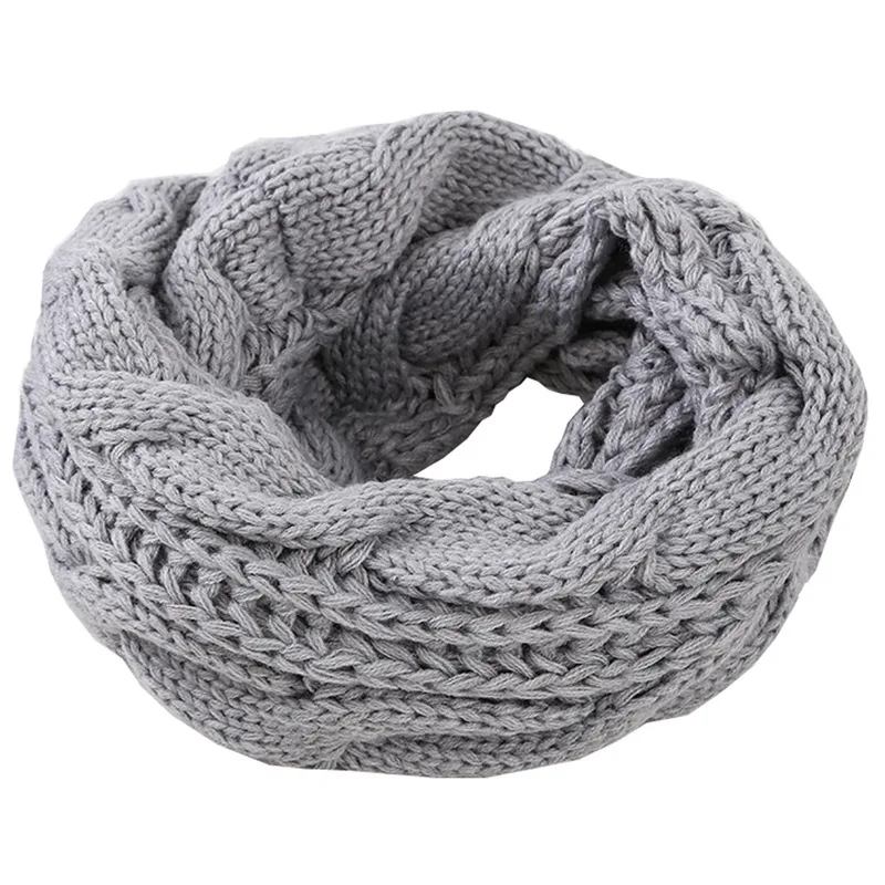 Infinity Scarf Knit - Men Women Boys Girls Thick Ribbed