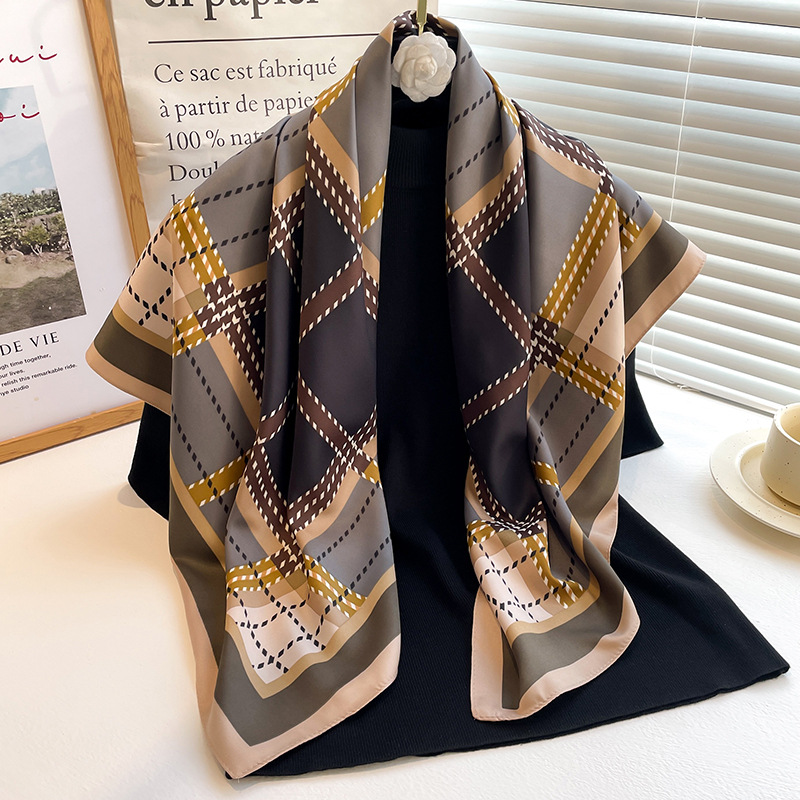 Silk Tie Striped - New summer printed twill silk square