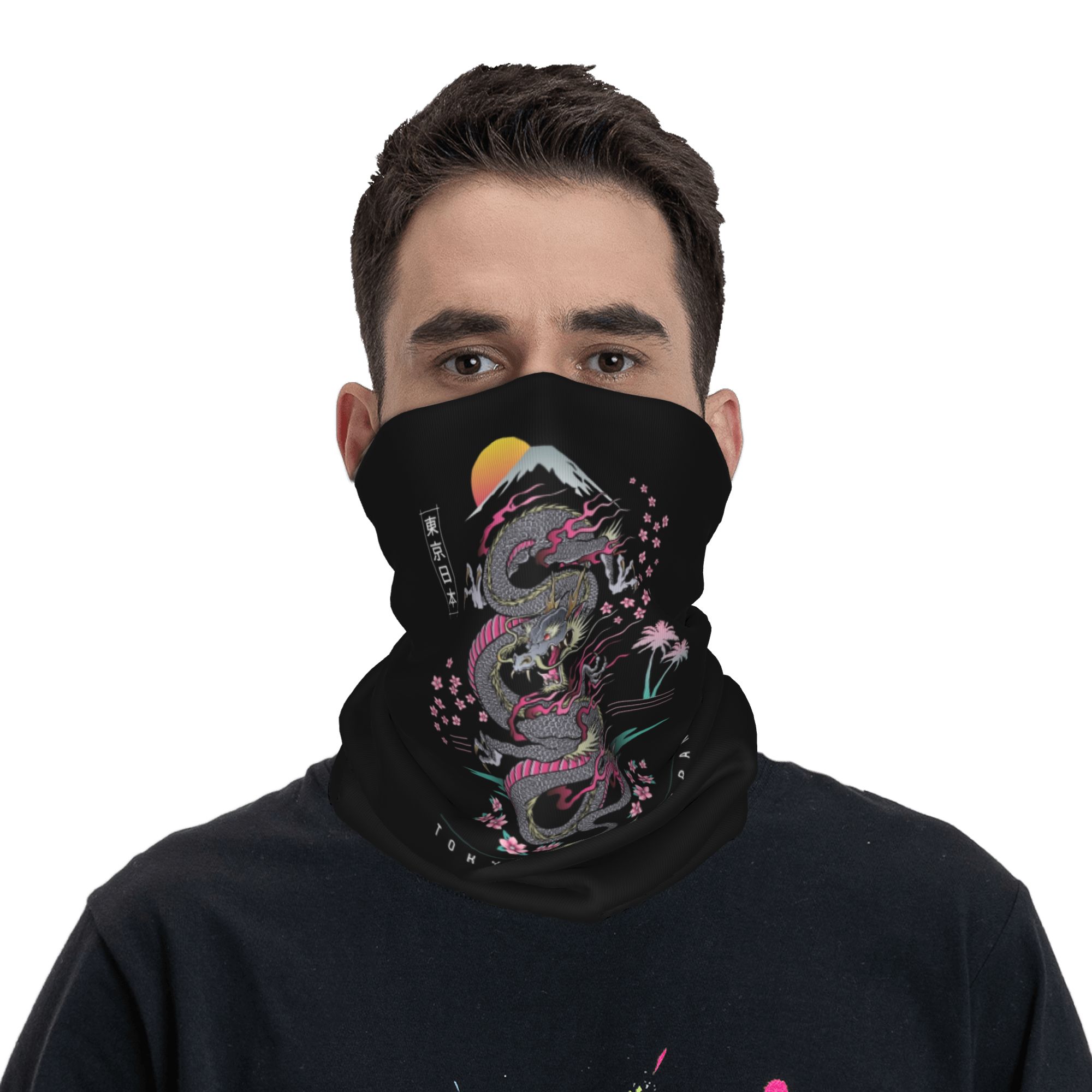 Custom Tokyo Japan Dragon Wint - Neck Warmer Tube ulasan dan harga