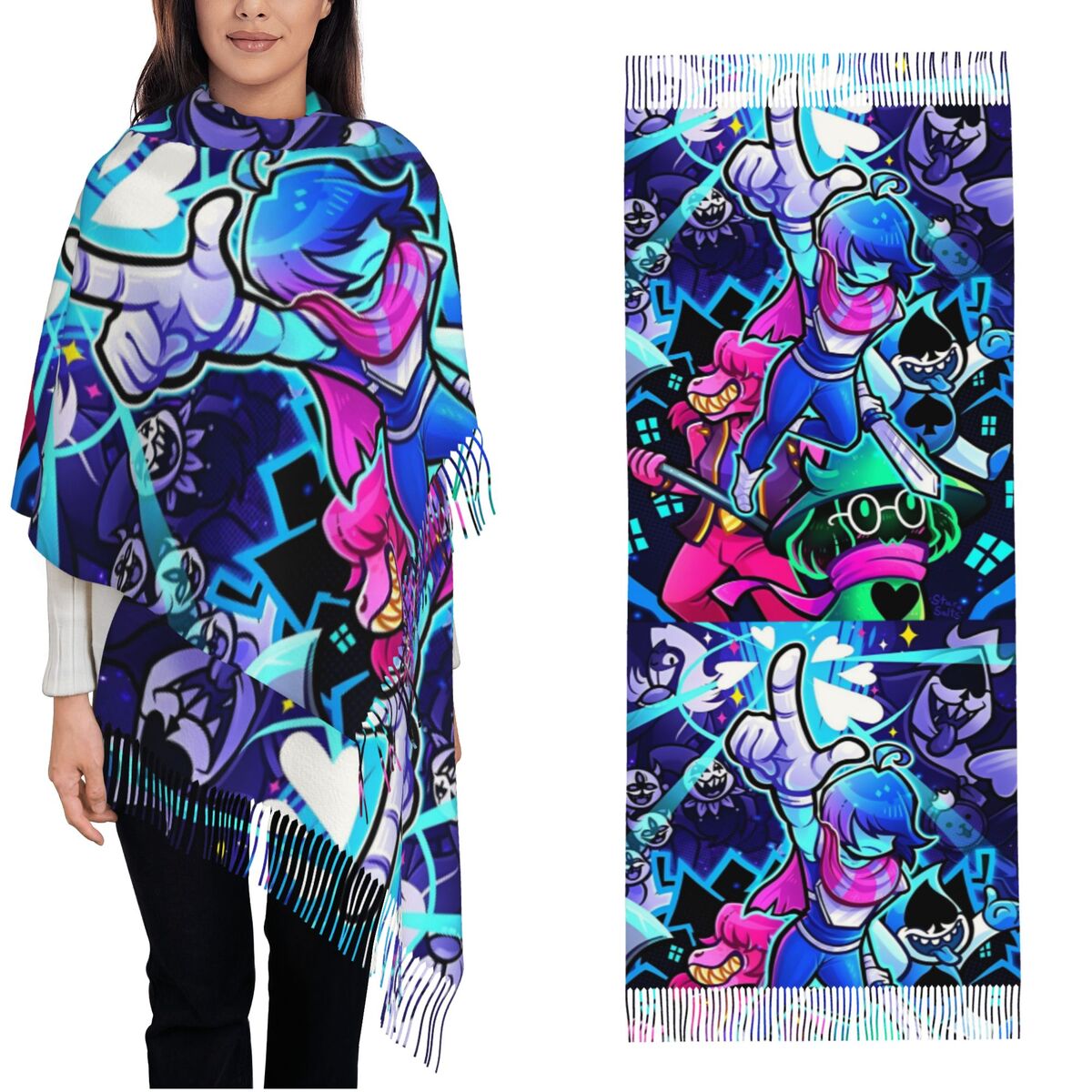 Deltarunes  Shawl Wraps Womens - Pashmina Wrap Large ulasan dan harga
