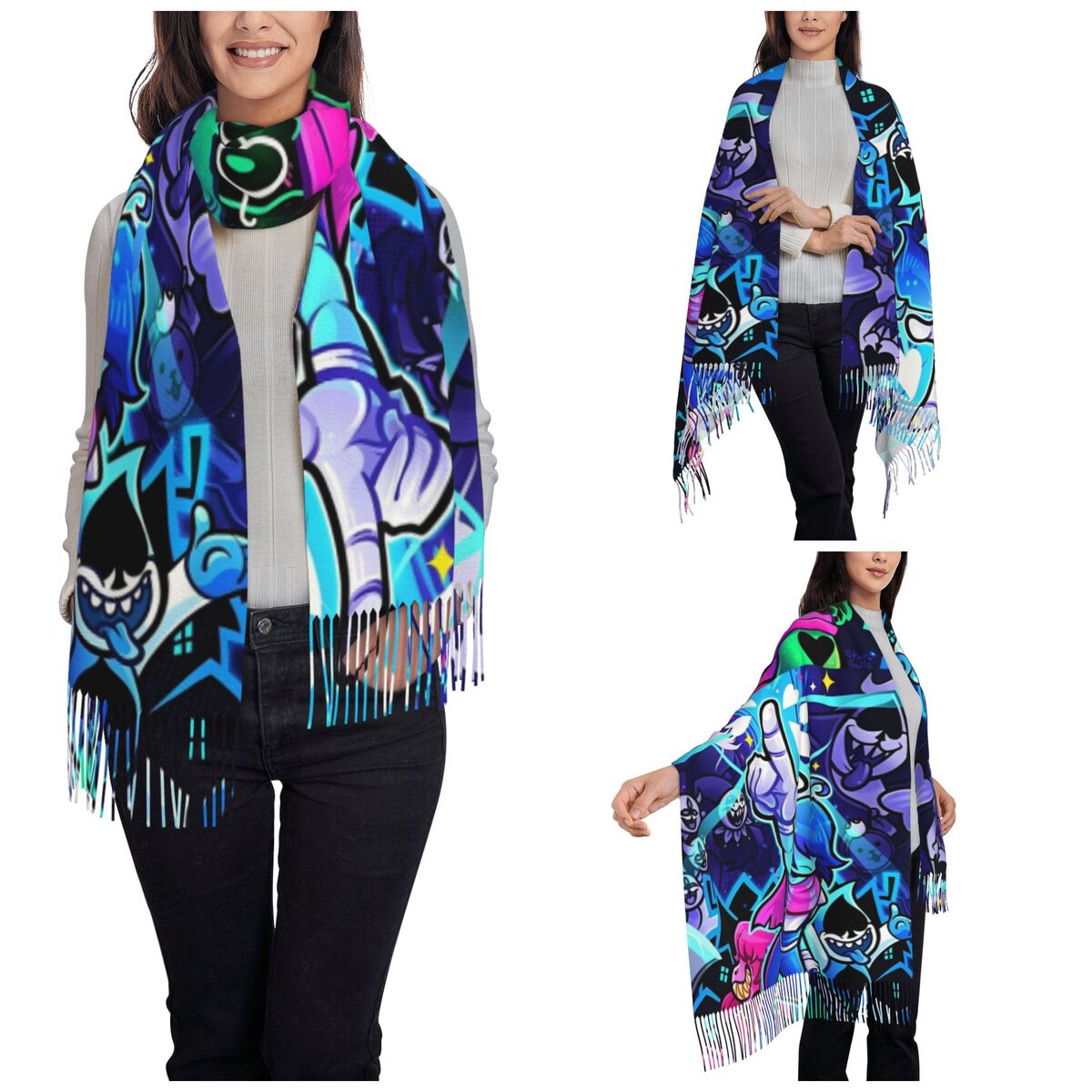 Deltarunes  Shawl Wraps Womens - Pashmina Wrap Large ulasan dan harga