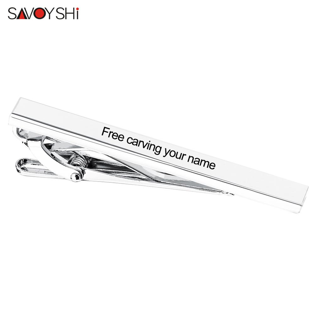 SAVOYSHI Free Engraving Name C - Tie Bar Set Gift ulasan dan harga