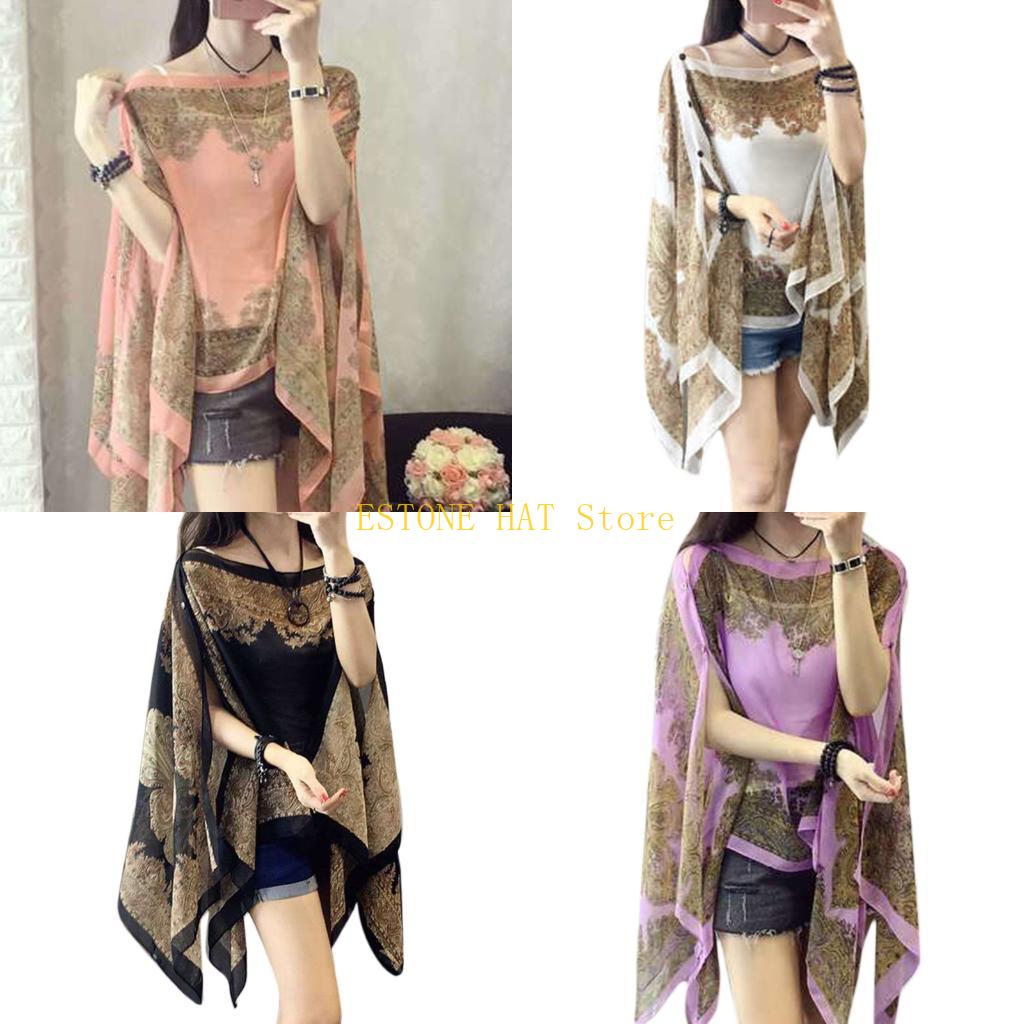 49MF Large Size Women Beach Bl - Pashmina Wrap Large ulasan dan harga
