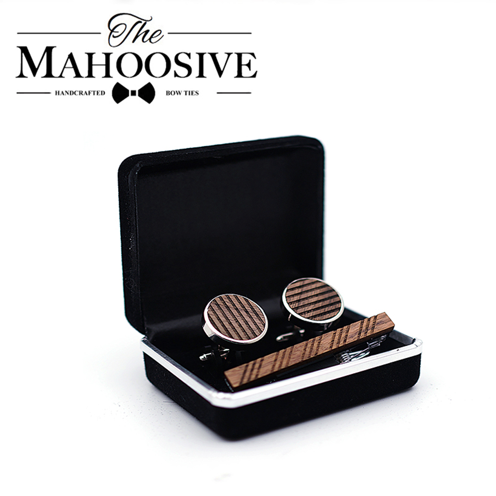 High Quality Wood Cuff links n - Tie Bar Set Gift ulasan dan harga