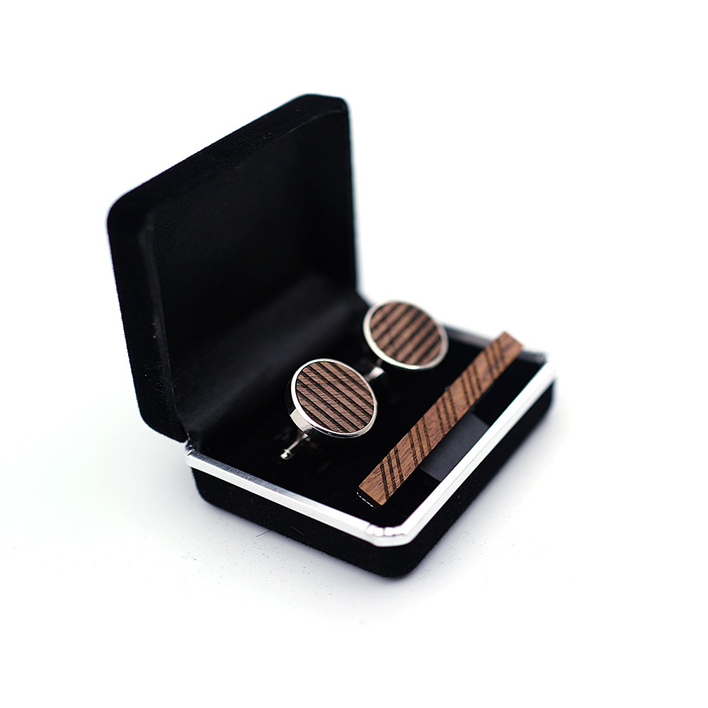 High Quality Wood Cuff links n - Tie Bar Set Gift ulasan dan harga