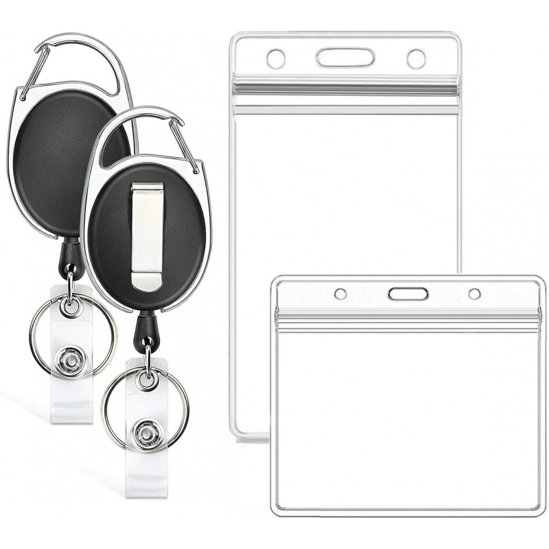 2 Pack ID Badge Holder with Br - Lanyard Badge Holder ulasan dan harga