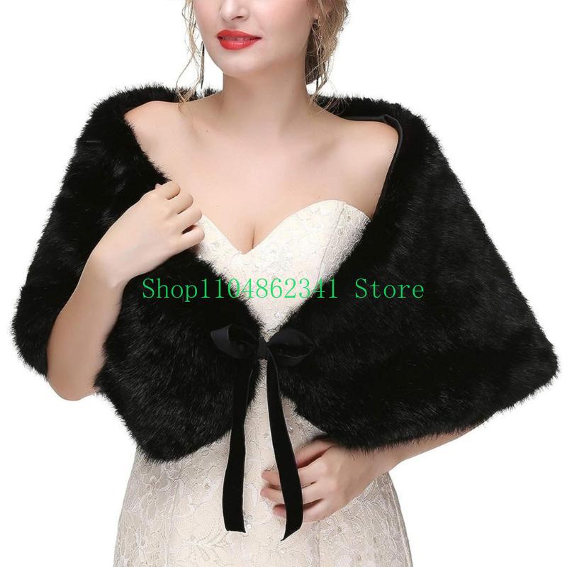 652F Sophisticated Faux Furs S - Stole Wedding Shawl ulasan dan harga