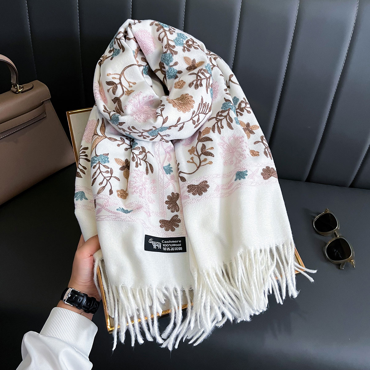 New Winter Warm Cashmere Scarf - Woven Scarf Blanket ulasan dan harga