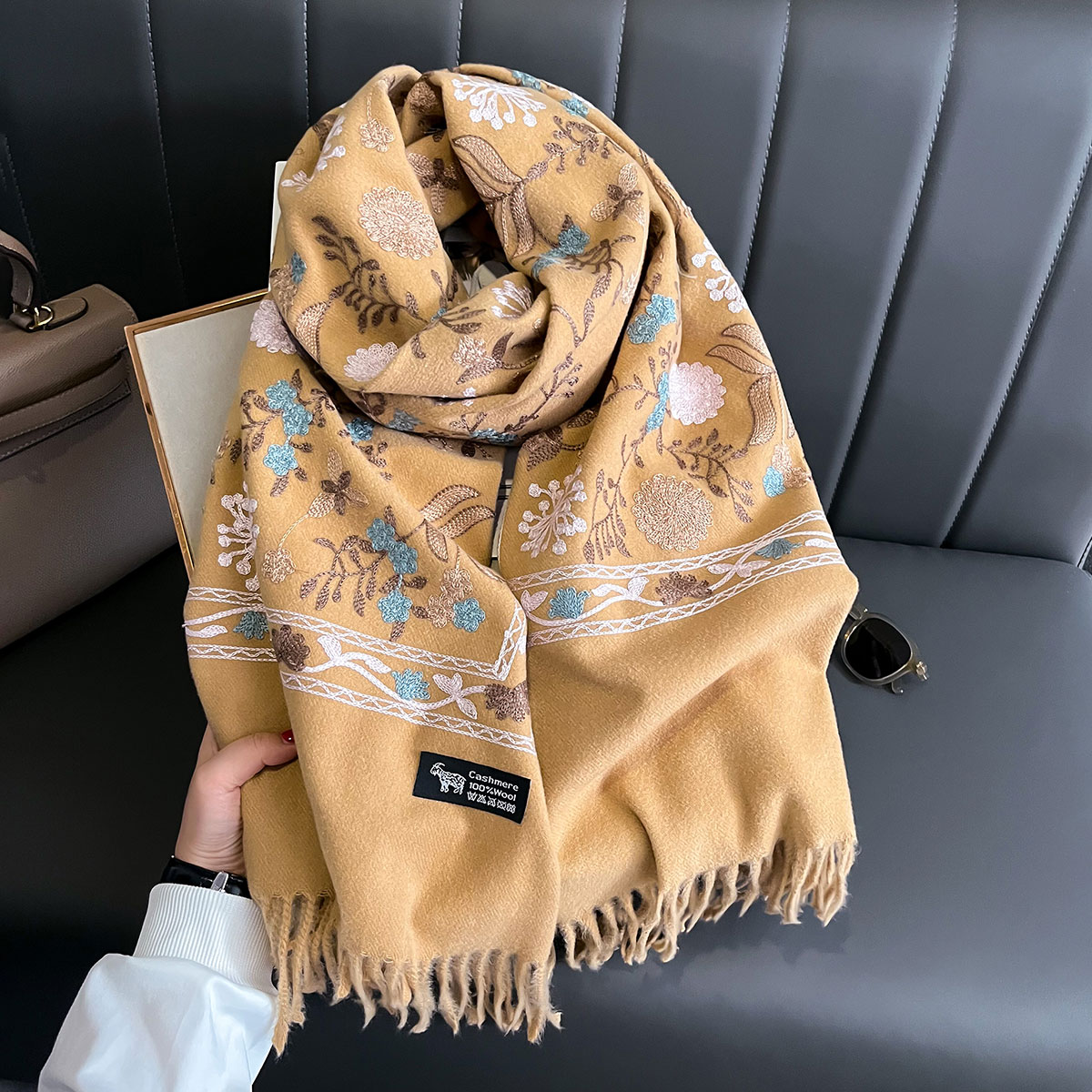 New Winter Warm Cashmere Scarf - Woven Scarf Blanket ulasan dan harga