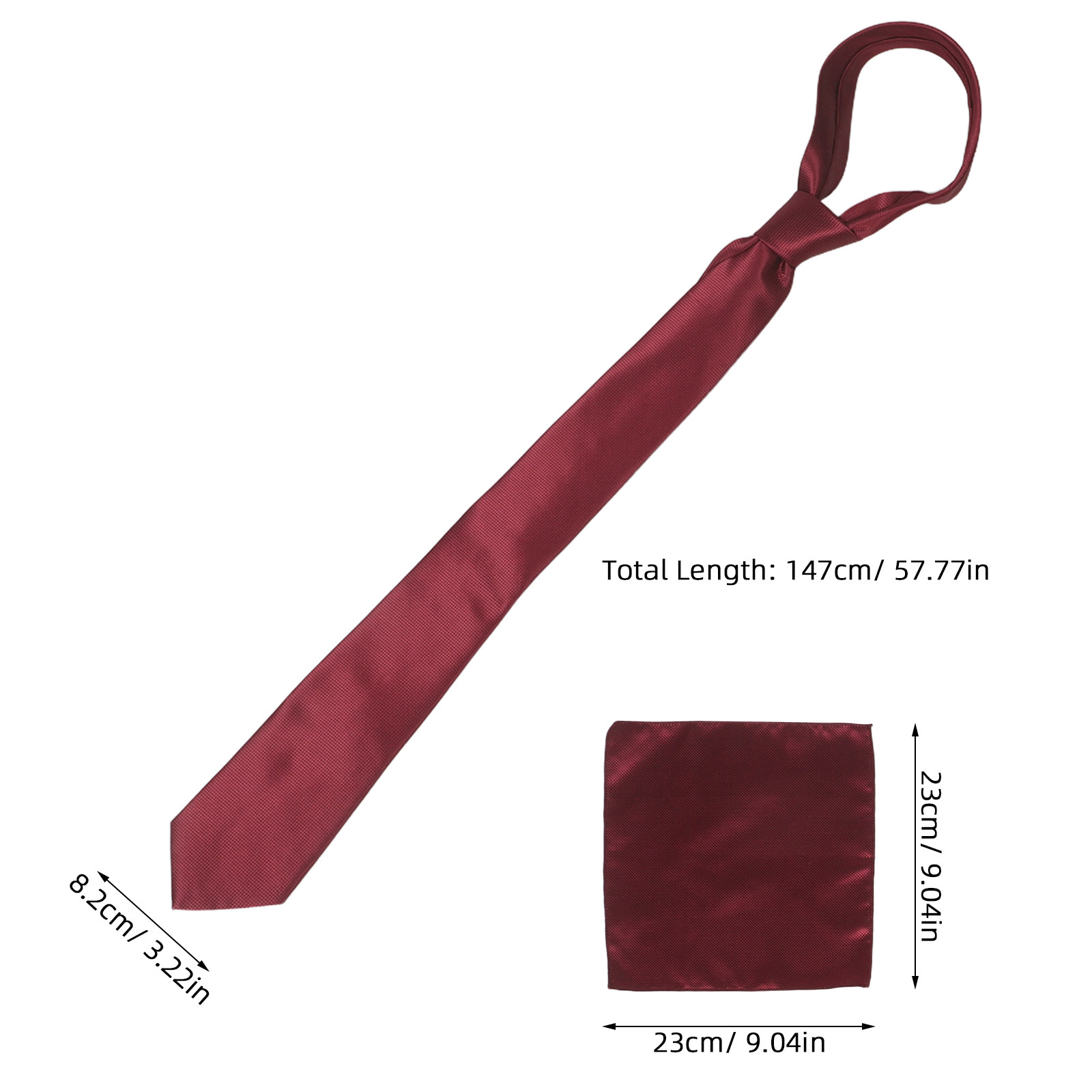 Solid Color Men Necktie Pocket - Pocket Square Set ulasan dan harga