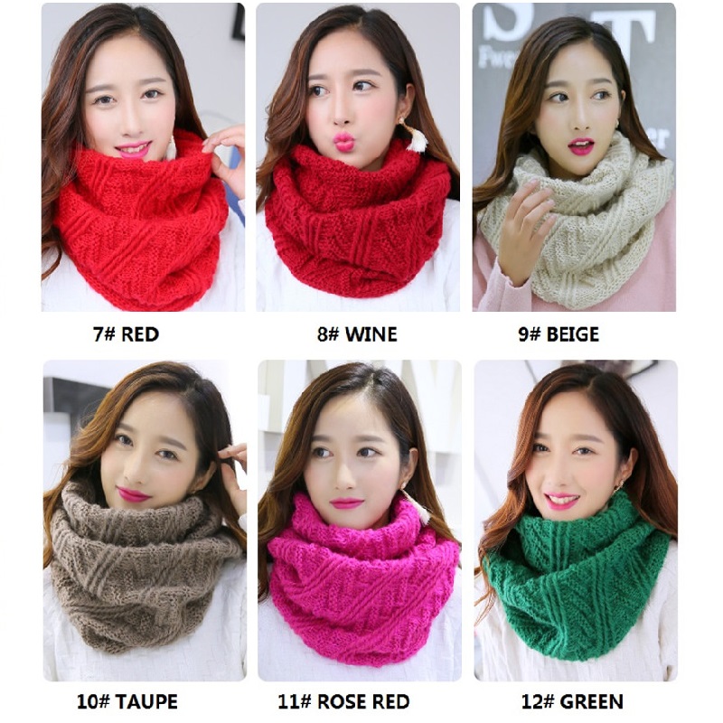 VISROVER Color Scarves Women W - Infinity Scarf Knit ulasan dan harga