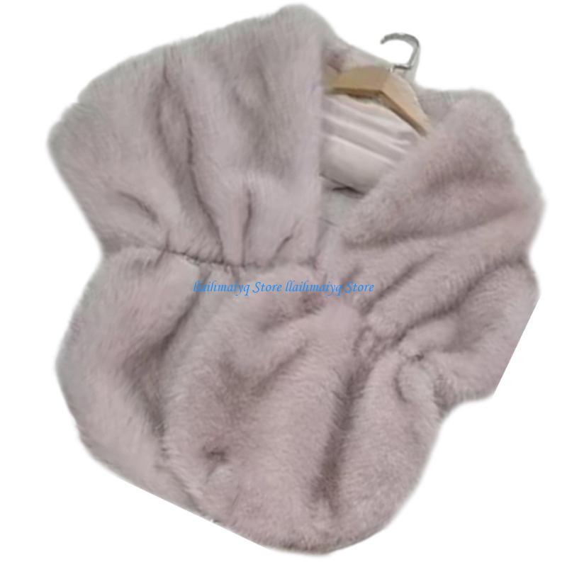 573B Luxurious Artificial Furs - Stole Wedding Shawl ulasan dan harga