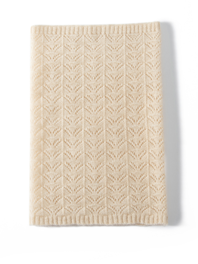 Womens 100% Cashmere Fan Point - Infinity Scarf Knit ulasan dan harga