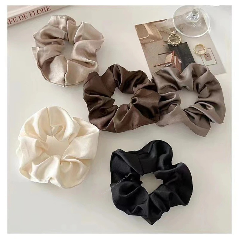 Vintage Silk Hair Scrunchies E - Silk Tie Striped ulasan dan harga
