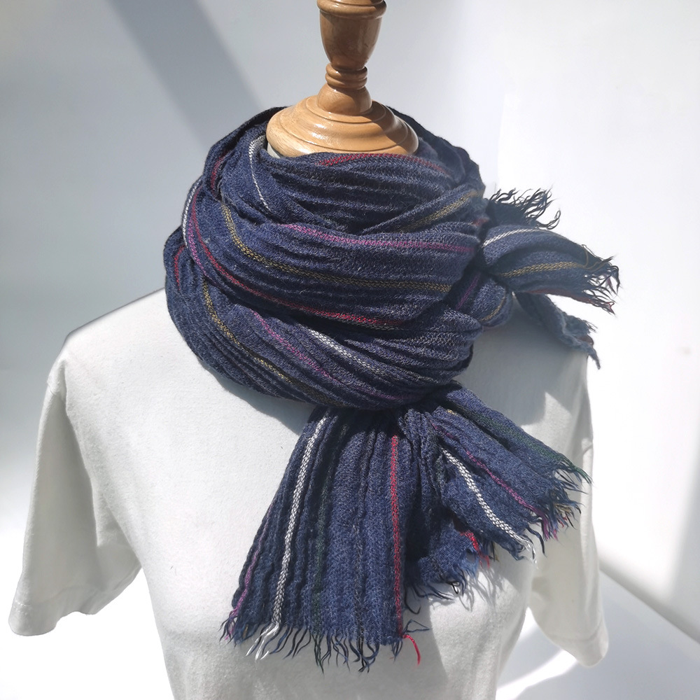 Warm Winter Men's Wool Scarf F - Muffler Men Wool ulasan dan harga