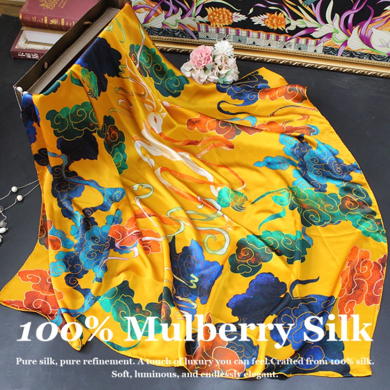 New Luxury 110x110cm Real Silk - Pashmina Wrap Large ulasan dan harga