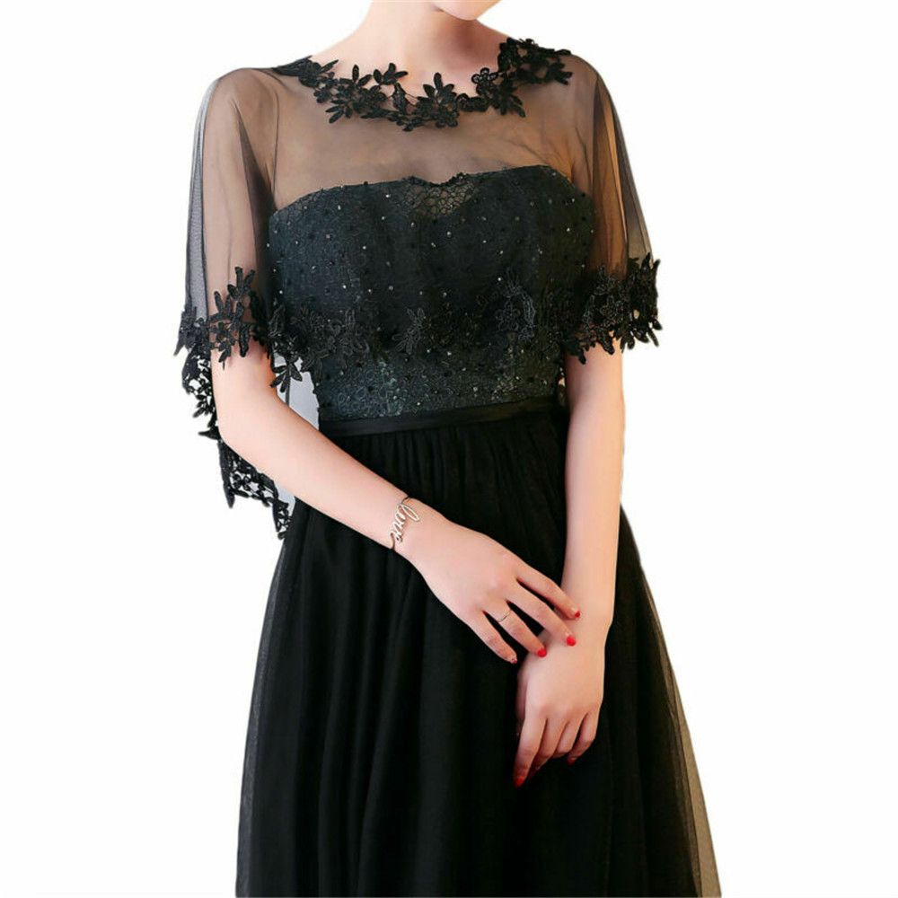 Fashion Lace Short Sleeve Shru - Stole Wedding Shawl ulasan dan harga