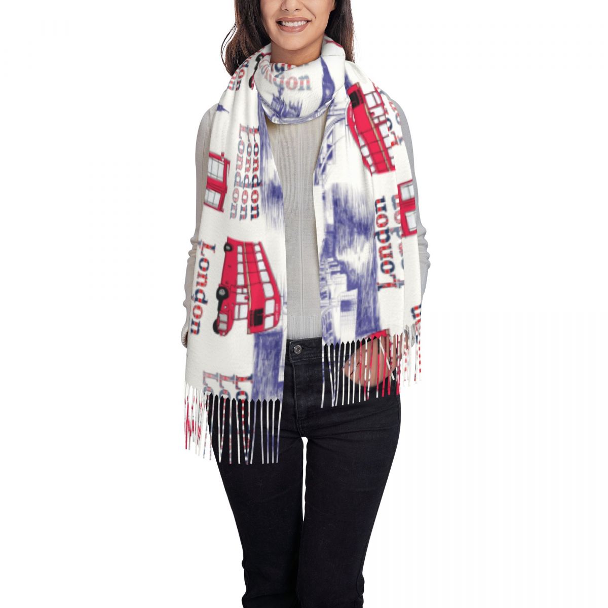 London England Scenes Shawls W - Pashmina Wrap Large ulasan dan harga
