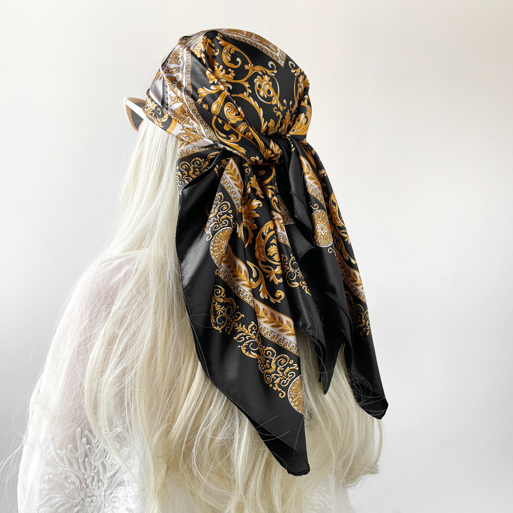 Silk Shawl Satin Square Scarf  - Scarf Silk Square ulasan dan harga