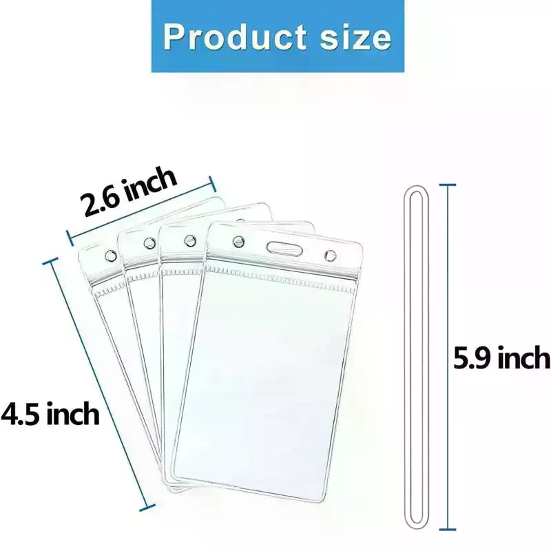10 Pcs Clear Plastic ID Badge  - Lanyard Badge Holder ulasan dan harga