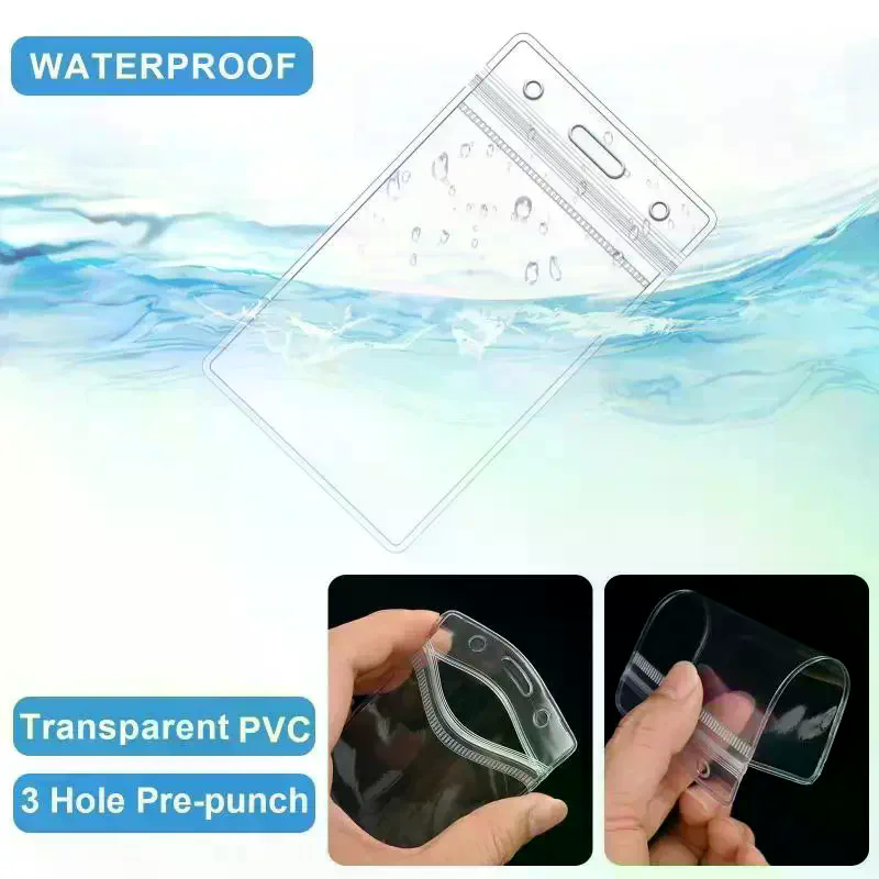 10 Pcs Clear Plastic ID Badge  - Lanyard Badge Holder ulasan dan harga