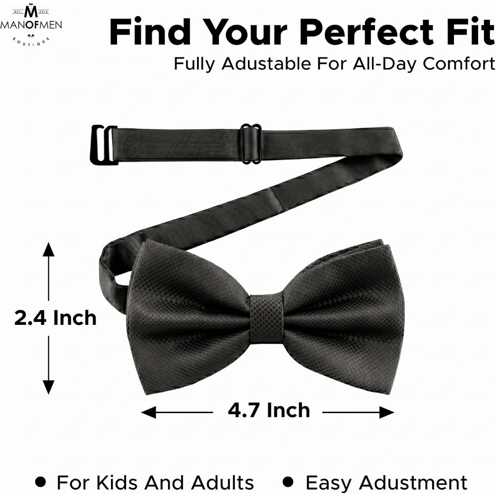Polyester Solid Pretied Bow Ti - Bow Tie Pre Tied ulasan dan harga