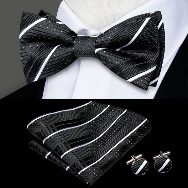 Mens Bow Tie Hanky Cufflinks P - Bow Tie Pre Tied ulasan dan harga