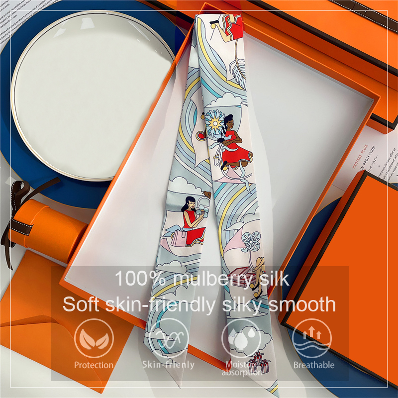 Women 100% Mulberry Silk Scarf - Ascot Neck Scarf ulasan dan harga