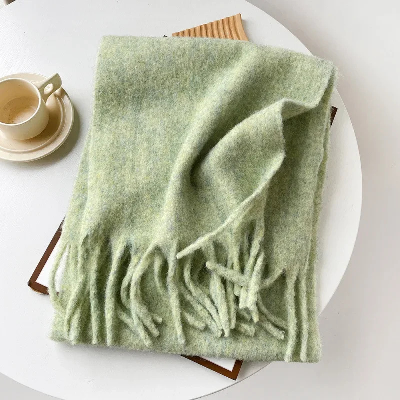 Scarf Lady Autumn Winter Solid - Muffler Men Wool ulasan dan harga