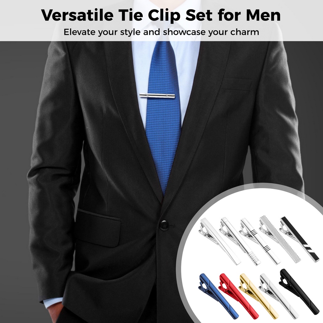 10Pcs Tie Clips Tie Clip Set F - Tie Bar Set Gift ulasan dan harga
