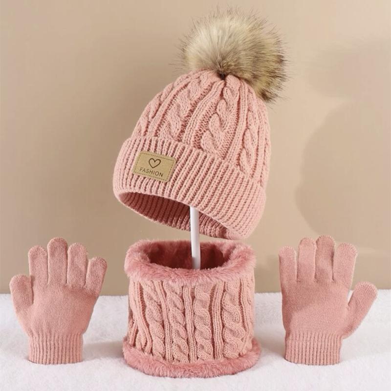 Toddler Kids Pom Pom Decor Bea - Infinity Scarf Knit ulasan dan harga