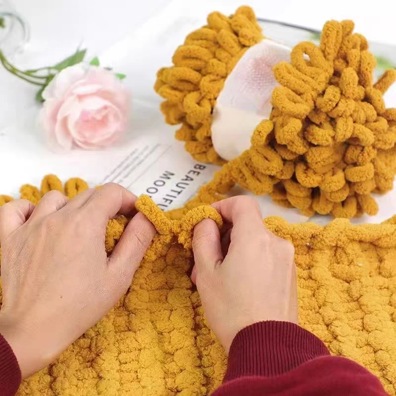 100g/Ball Finger Loop Yarn Thr - Woven Scarf Blanket ulasan dan harga