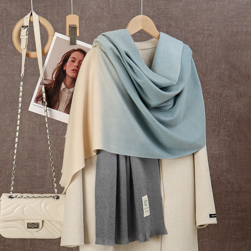 New 2024 Gradient Cashmere Sca - Woven Scarf Blanket ulasan dan harga