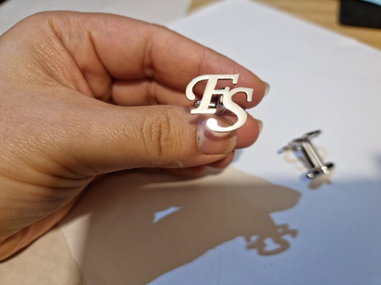 Custom Cufflinks for Mens Pers - Tie Clip Silver ulasan dan harga