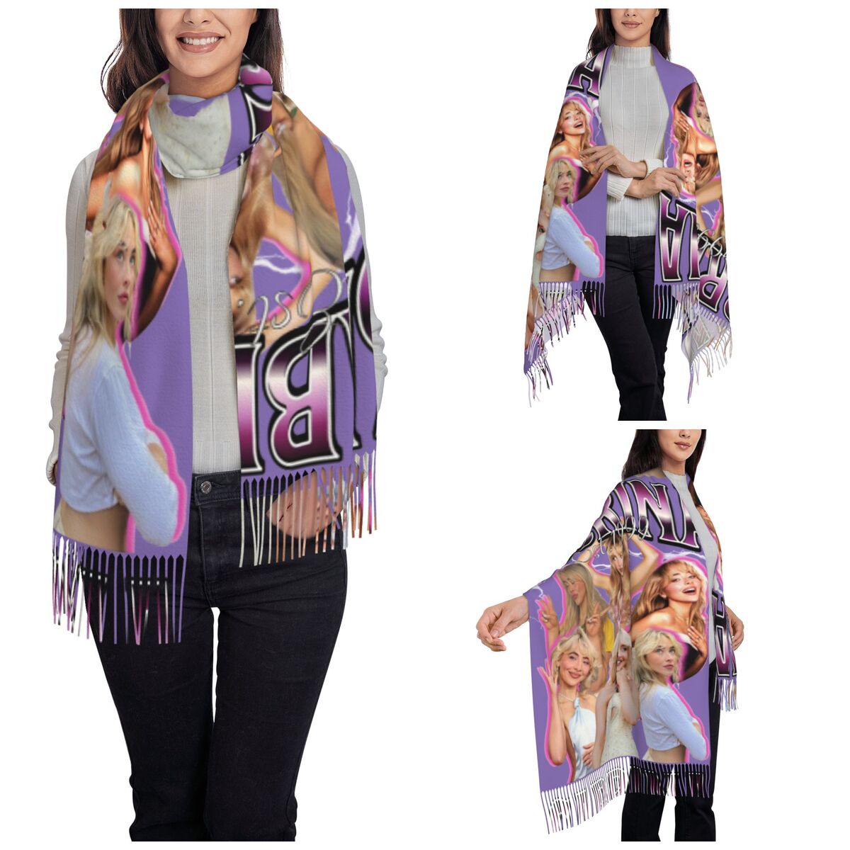 Sabrina Carpenter 90s Shawl Wr - Pashmina Wrap Large ulasan dan harga