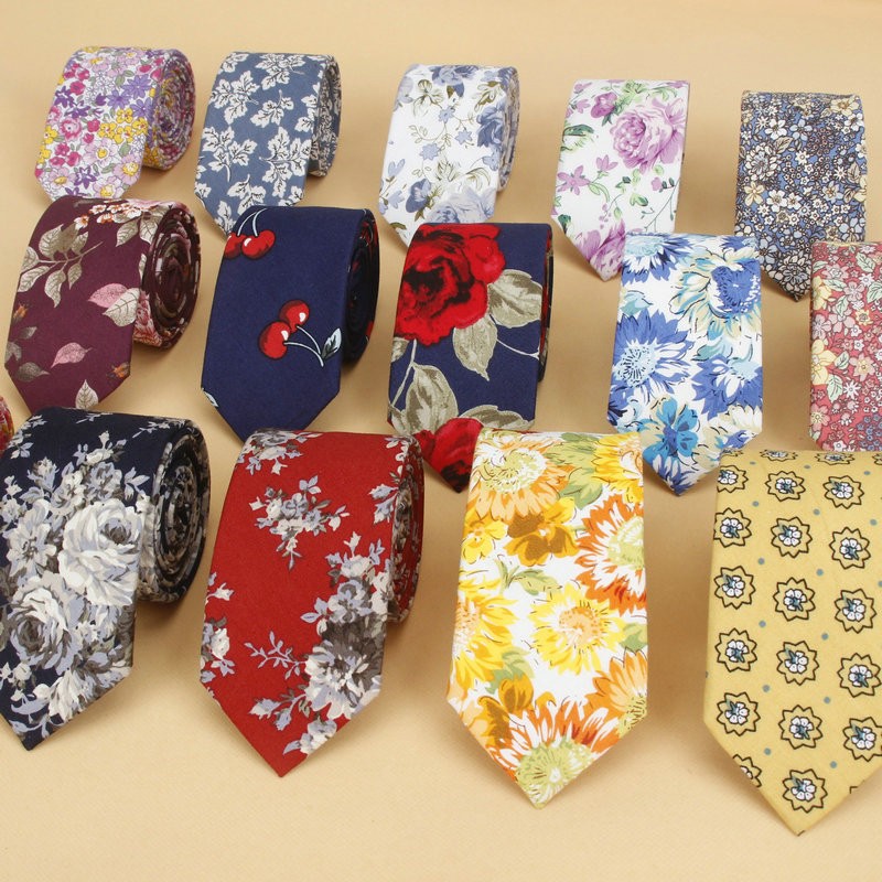 Brand New Floral Tie for Men's - Skinny Tie Men ulasan dan harga
