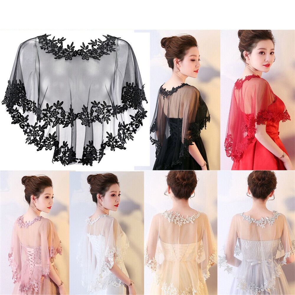 Women Party Bridal Casual Lace - Stole Wedding Shawl ulasan dan harga