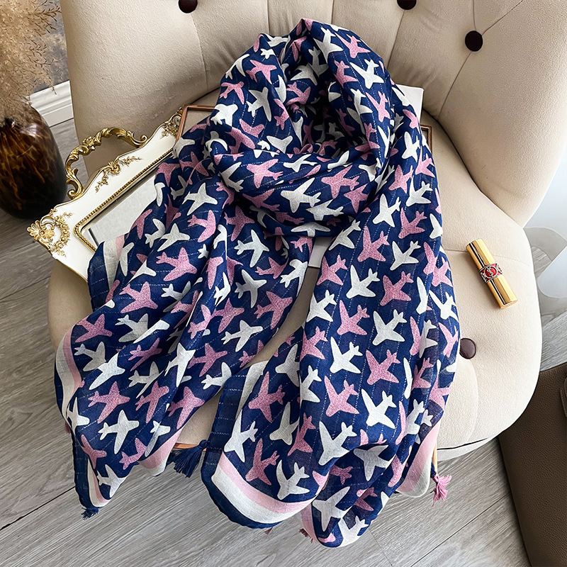 Luxury Brand Scarf Cotton Shaw - Pashmina Wrap Large ulasan dan harga