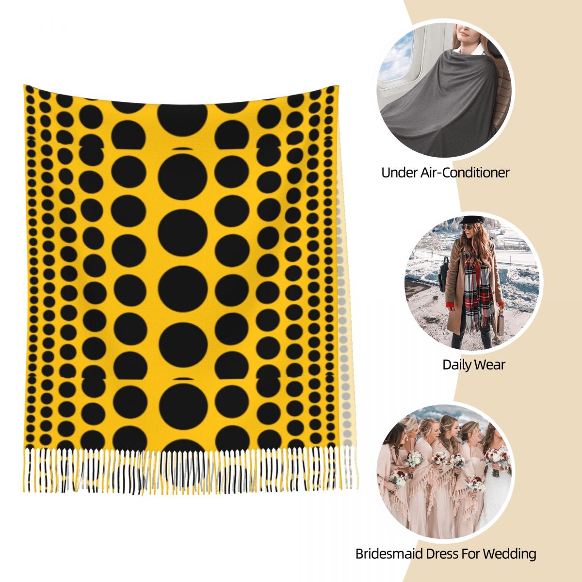 Infinity Polka Dots Scarf for  - Infinity Scarf Knit ulasan dan harga
