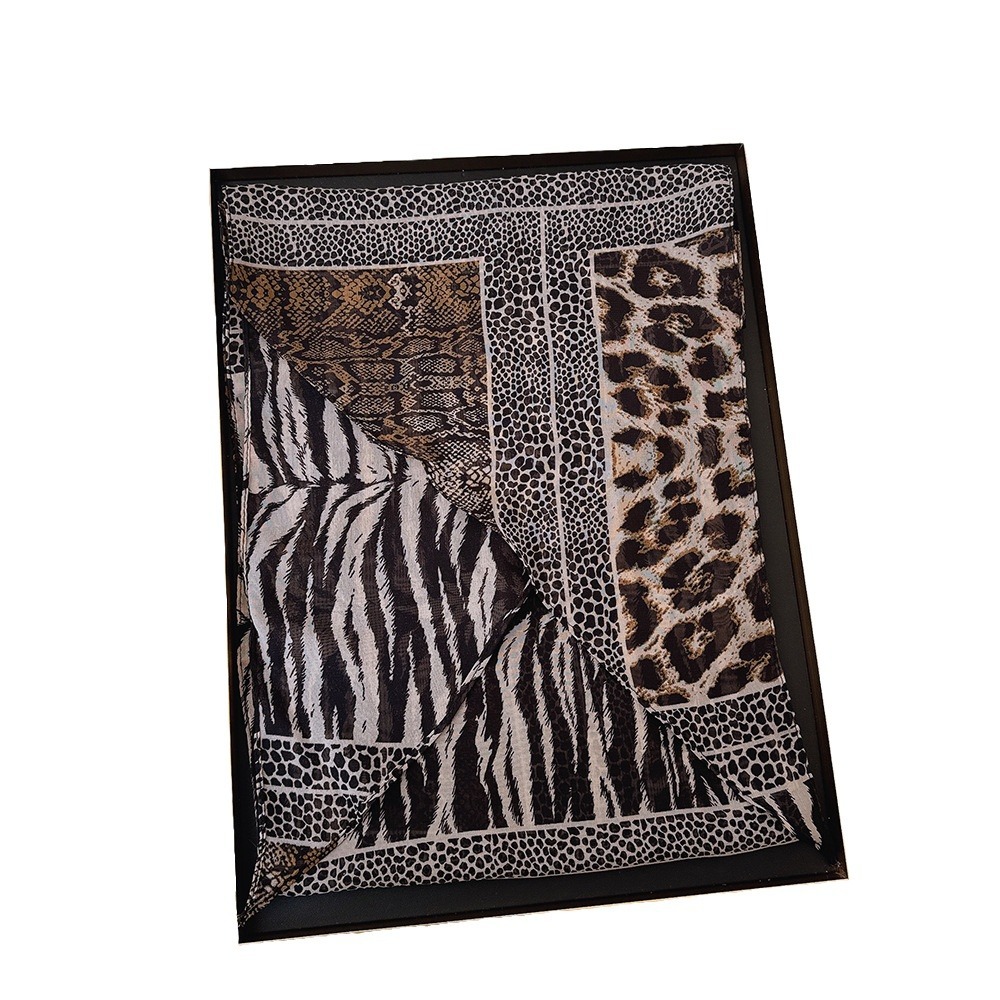 Leopard Small Long Silk Scarf  - Silk Tie Striped ulasan dan harga