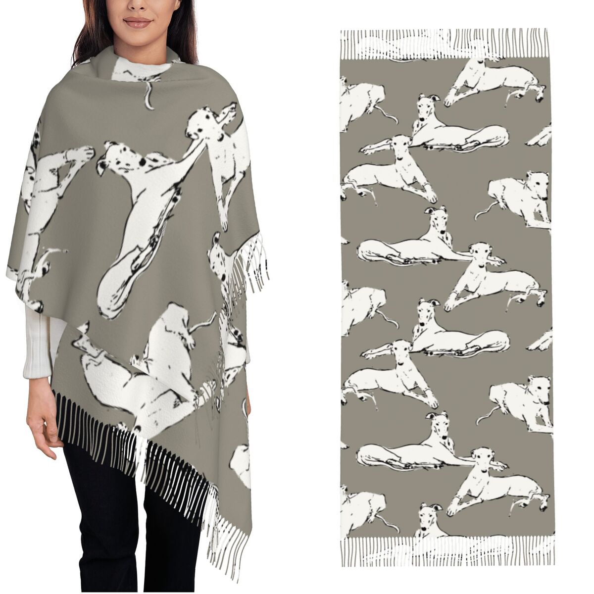 Relaxing Greyhound Whippet Sca - Pashmina Wrap Large ulasan dan harga