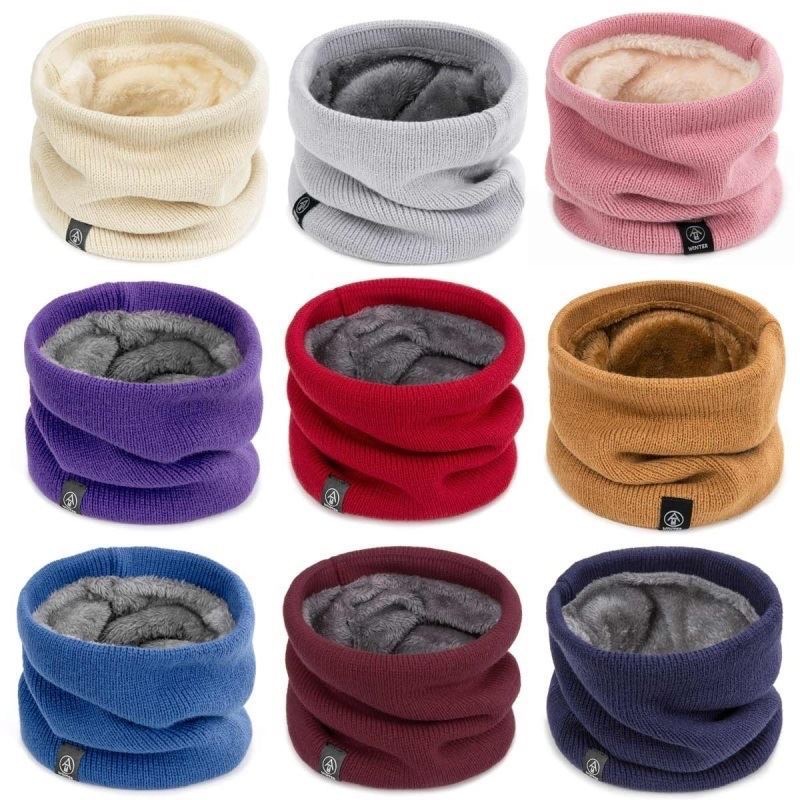 Winter Knitted Plush Thick Nec - Infinity Scarf Knit ulasan dan harga