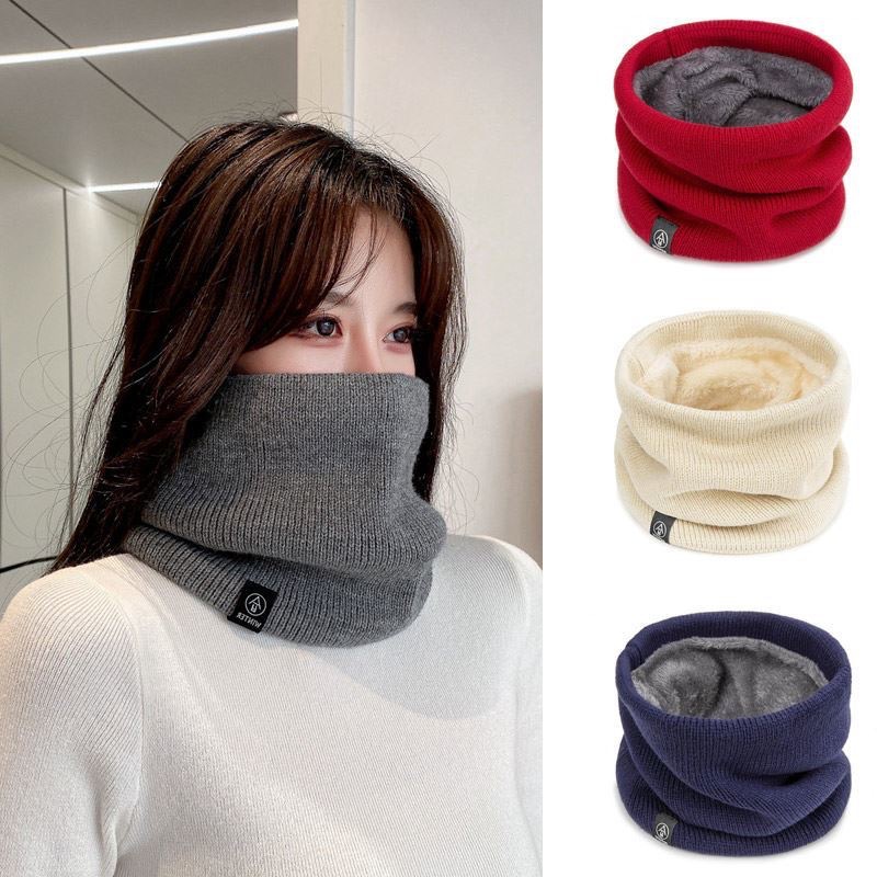 Winter Knitted Plush Thick Nec - Infinity Scarf Knit ulasan dan harga