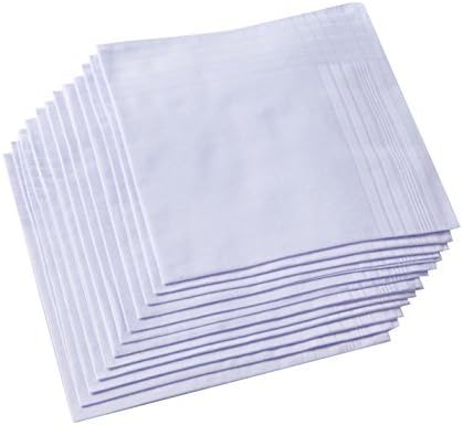 Men's Pure White 100% Cotton H - Handkerchief Cotton Men ulasan dan harga