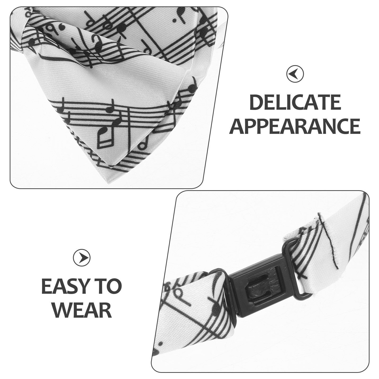3Pcs Music Note Bow Tie Set Pr - Bow Tie Pre Tied ulasan dan harga